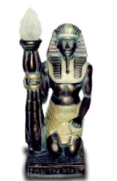 Faraon z lampa czarny 58 cm