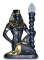 Pharao mit Lampe schwarz gold 55 cm