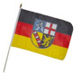 Fahne an Holzstab Saarland