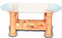 Szklany stolik egipski opalenizna 42 cm