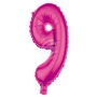 Folienballon Helium Ballon pink Zahl 9