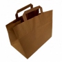 Paper carrier bag brown 260+170x250mm 500 pieces
