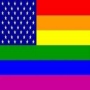 Fahne Regenbogen USA Sterne