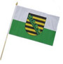 Fahne an Holzstab Sachsen
