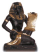 Pharao mit Papyrus schwarz 56 cm
