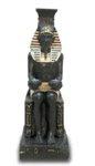 Pharaoh sitting with candle holder black 60 cm