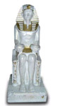Pharao sitzend mit Kerzenhalter weiss 56 cm